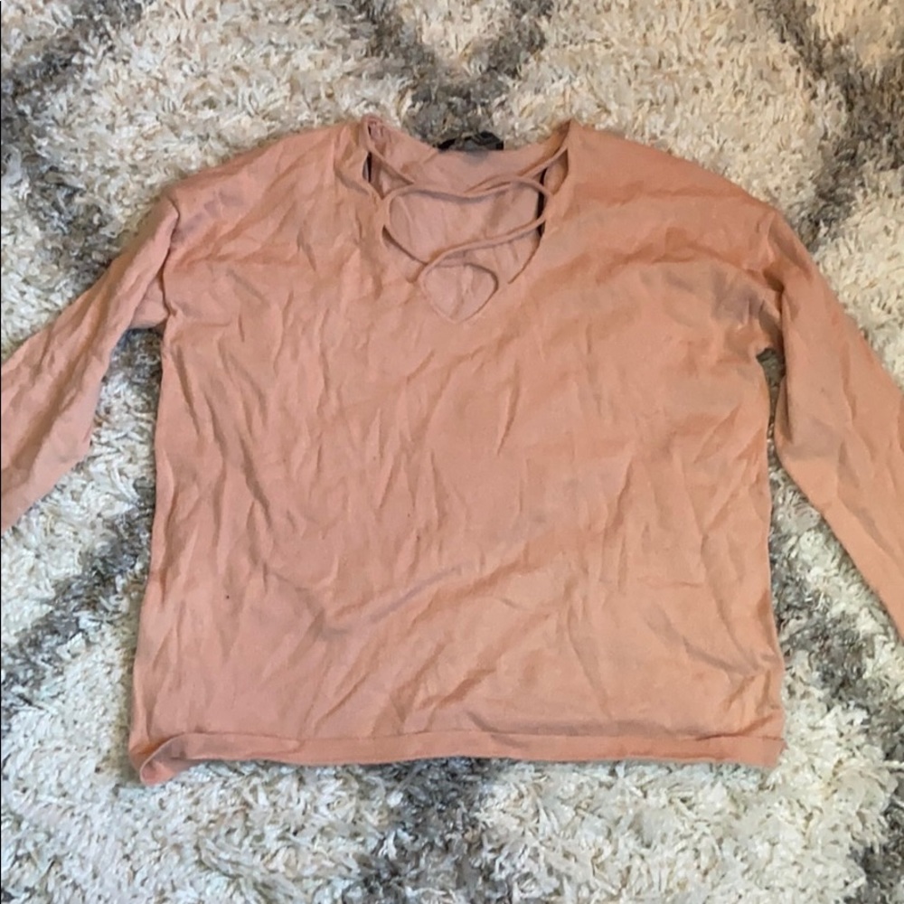 Pink Forever 21 Long Sleeve Tee Shirt